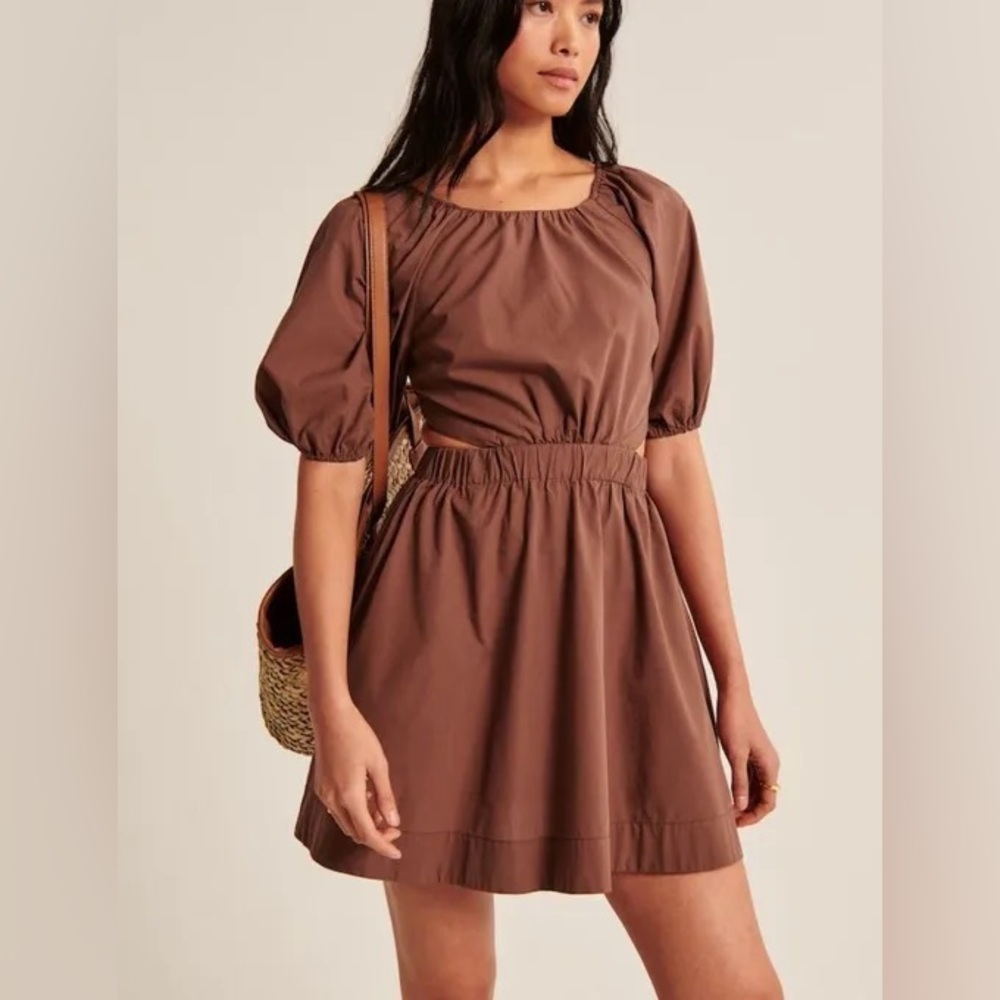 Abercrombie puff sleeve mini dress